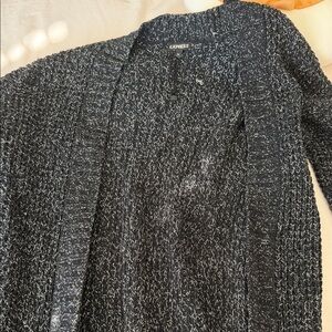 Express Women's Charcoal Knit Cardigan